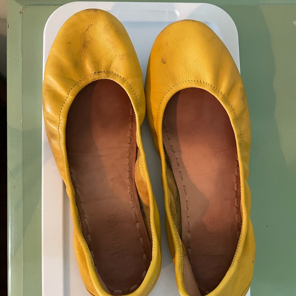 Mustard Tieks size 9 🍯 some damage